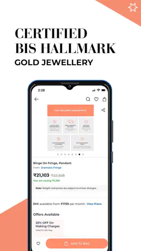 Melorra Jewellery Shopping App screenshot