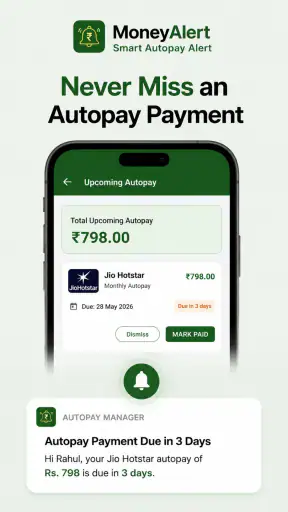 MoneyAlert Autopay Voice Alert screenshot