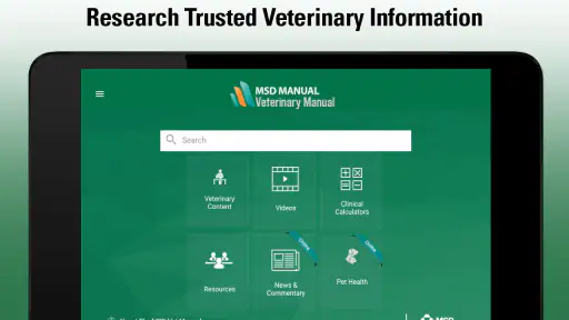 MSD Vet Manual screenshot