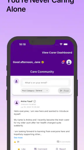 My Virtual Carer - Care App screenshot