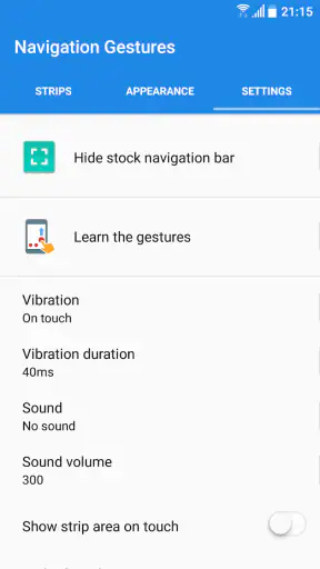 Navigation Gestures screenshot