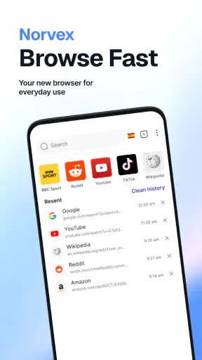 Norvex Browser screenshot
