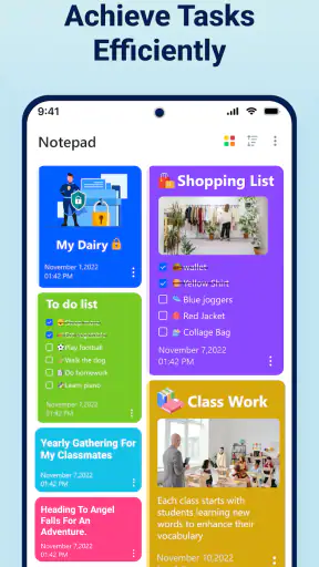 Notepad નોટબુક અને ટુ-ડુ લિસ્ટ screenshot
