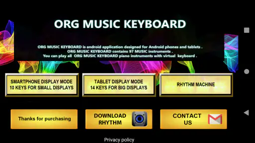 ORG Music Keyboard Simulator screenshot