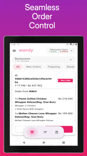 Ownly Restaurant Partner screenshot