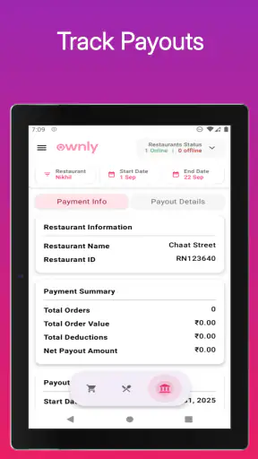 Ownly Restaurant Partner screenshot