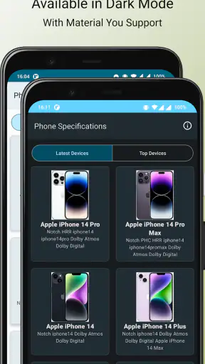 Phone Specification screenshot