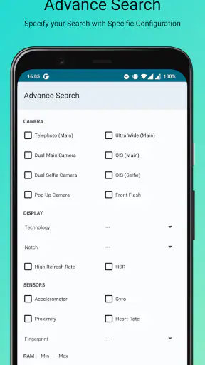 Phone Specification screenshot