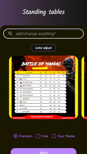 Pointcalc | Point table maker screenshot