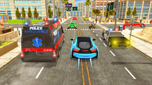 Police Ambulance 3d Game 2023 screenshot