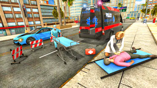 Police Ambulance 3d Game 2023 screenshot