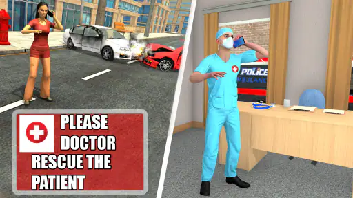 Police Ambulance 3d Game 2023 screenshot