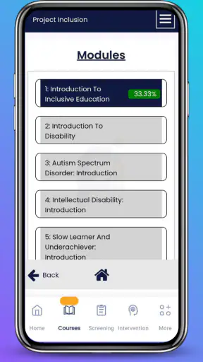 Project Inclusion screenshot