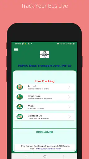 PRTC Bus Time Table screenshot