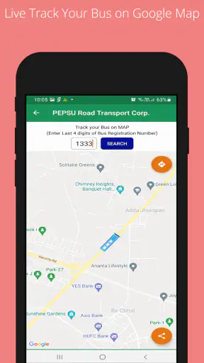 PRTC Bus Time Table screenshot