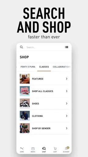 PUMA | Clothes & Shoes App screenshot
