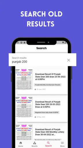 Punjab Lottery Result App screenshot