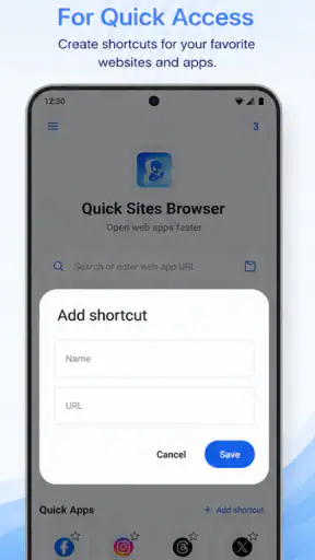 Quick Sites Browser screenshot