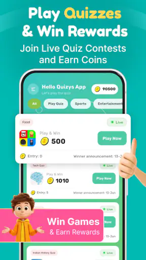 Quizys: Play Quiz Games & Earn screenshot