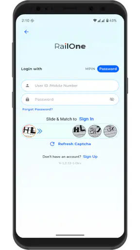 RailOne screenshot