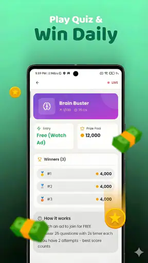 Redeem code app - Quiz & Earn screenshot