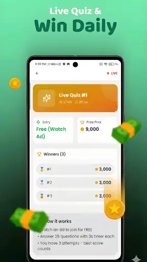 Redeem code app - Quiz & Earn screenshot