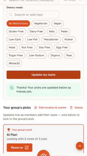 Resactly – Dinner, Decided screenshot