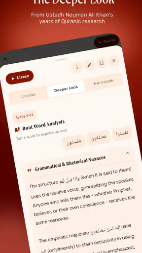 Revealed: a Quran Study App screenshot