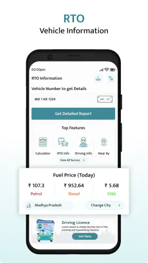 RTO Vehicle Information App screenshot