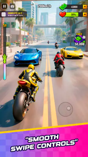 Rush Bike 3D: बाइक रेसिंग गेम screenshot