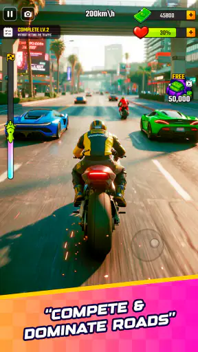 Rush Bike 3D: बाइक रेसिंग गेम screenshot