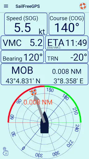 SailFreeGPS screenshot