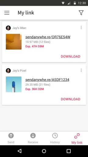 Send Anywhere (फाइल ट्रांसफर) screenshot