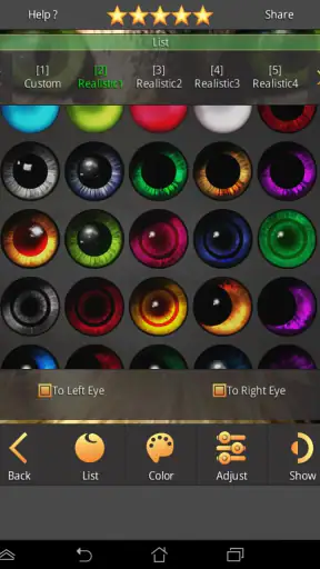 Sharingan - Eye And Hair Color screenshot