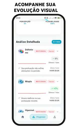 Testes de Visão screenshot