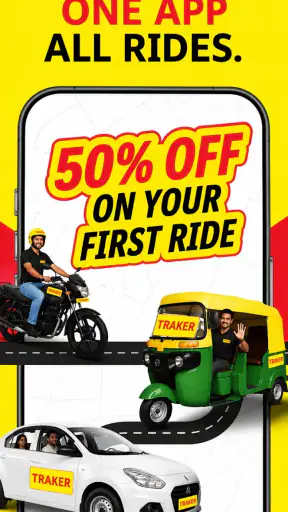 Traker: Cab, Auto & Bike App screenshot