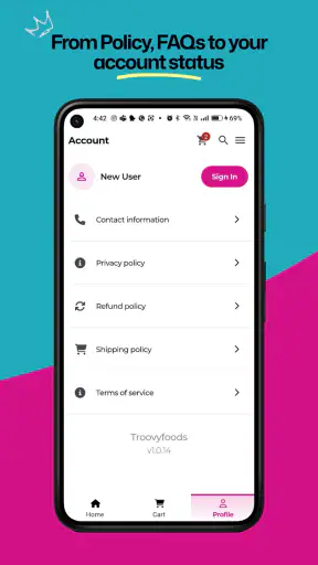 Troovy Foods screenshot