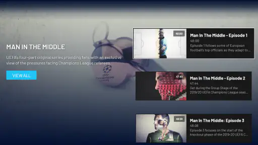 UEFA.tv screenshot