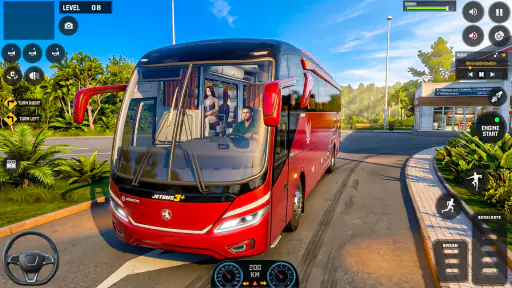 US Highway Bus drive 3D Game screenshot