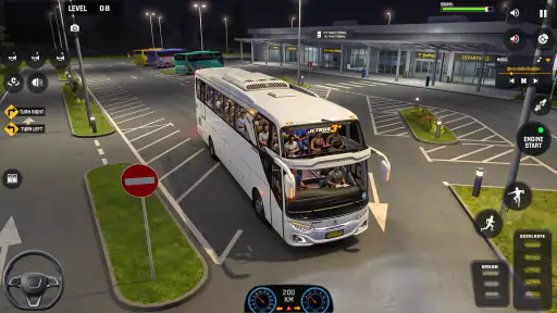US Highway Bus drive 3D Game screenshot