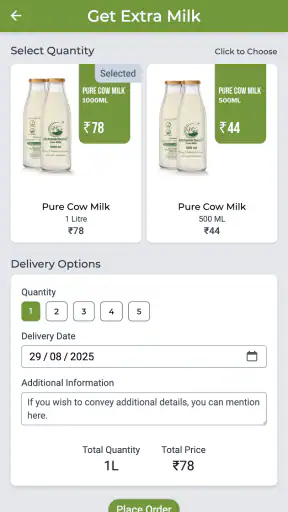 Uzhavarbumi: Pure Cow Milk App screenshot