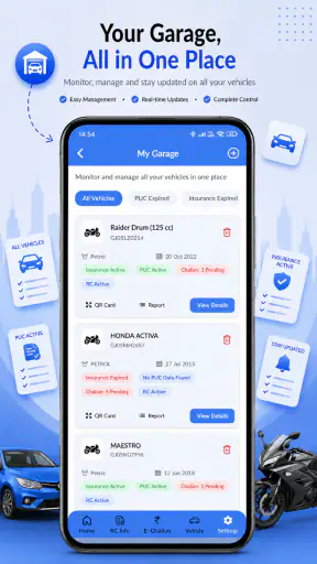 Vahan - eChallan, Vehicle Info screenshot