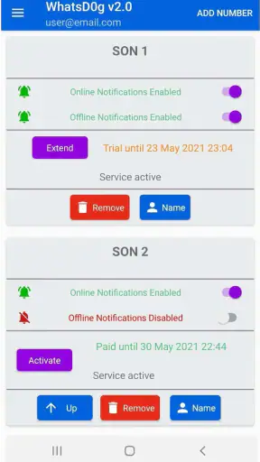 W-Track LastSeen screenshot