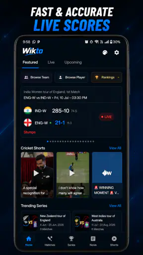 Wikto: Cricket Live Line Score screenshot