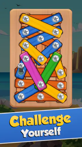 Wood Nuts & Bolts Screw Puzzle screenshot