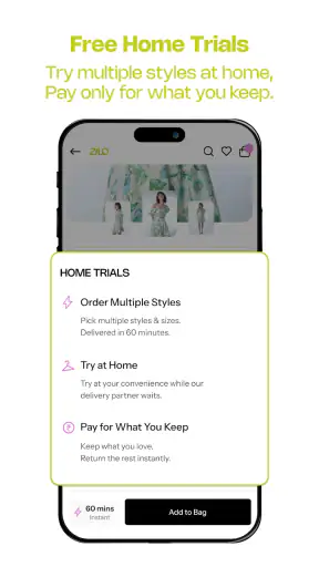 ZILO - 60-min Fashion Delivery screenshot