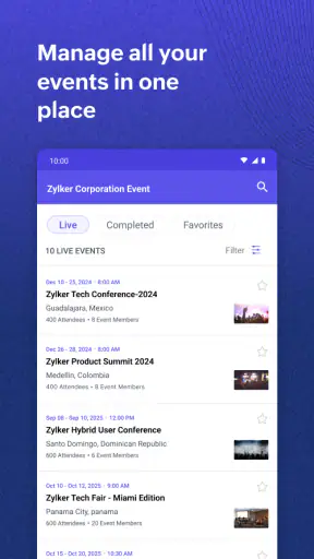 Zoho Backstage for Organizers screenshot