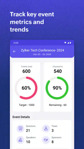 Zoho Backstage for Organizers screenshot