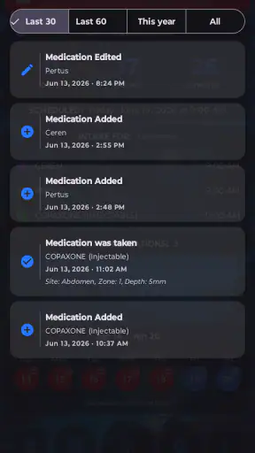 दवा एवं इंजेक्शन ट्रैकर screenshot