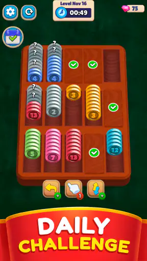 पॉकेट सॉर्ट: कॉइन मर्ज पज़ल screenshot